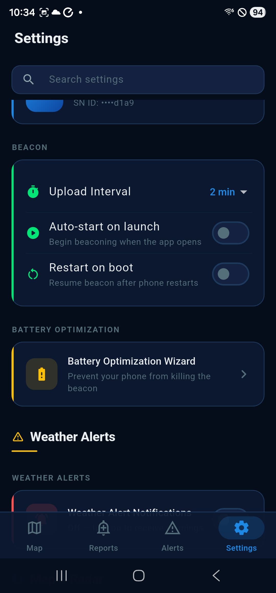 Battery optimization wizard